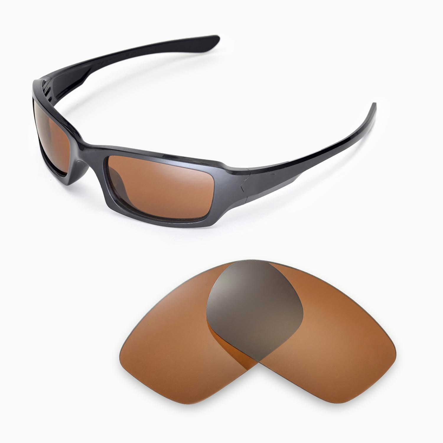 Walleva Replacement Lenses for Oakley Fives Squared Sunglasses